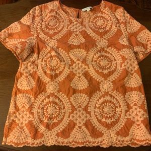 Anthropologie Embroidered Shirt